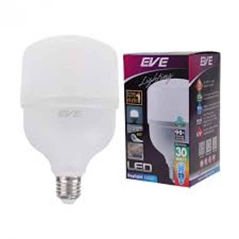 EVE หลอดแอลอีดี HIWATT ไฮวัตต์ Shop Bulb 30W ยี่ห้อ อีฟไลท์ติ้ง ขั้วเกลียว แสงขาว เดย์ไลท์ E27 1 หลอด A1