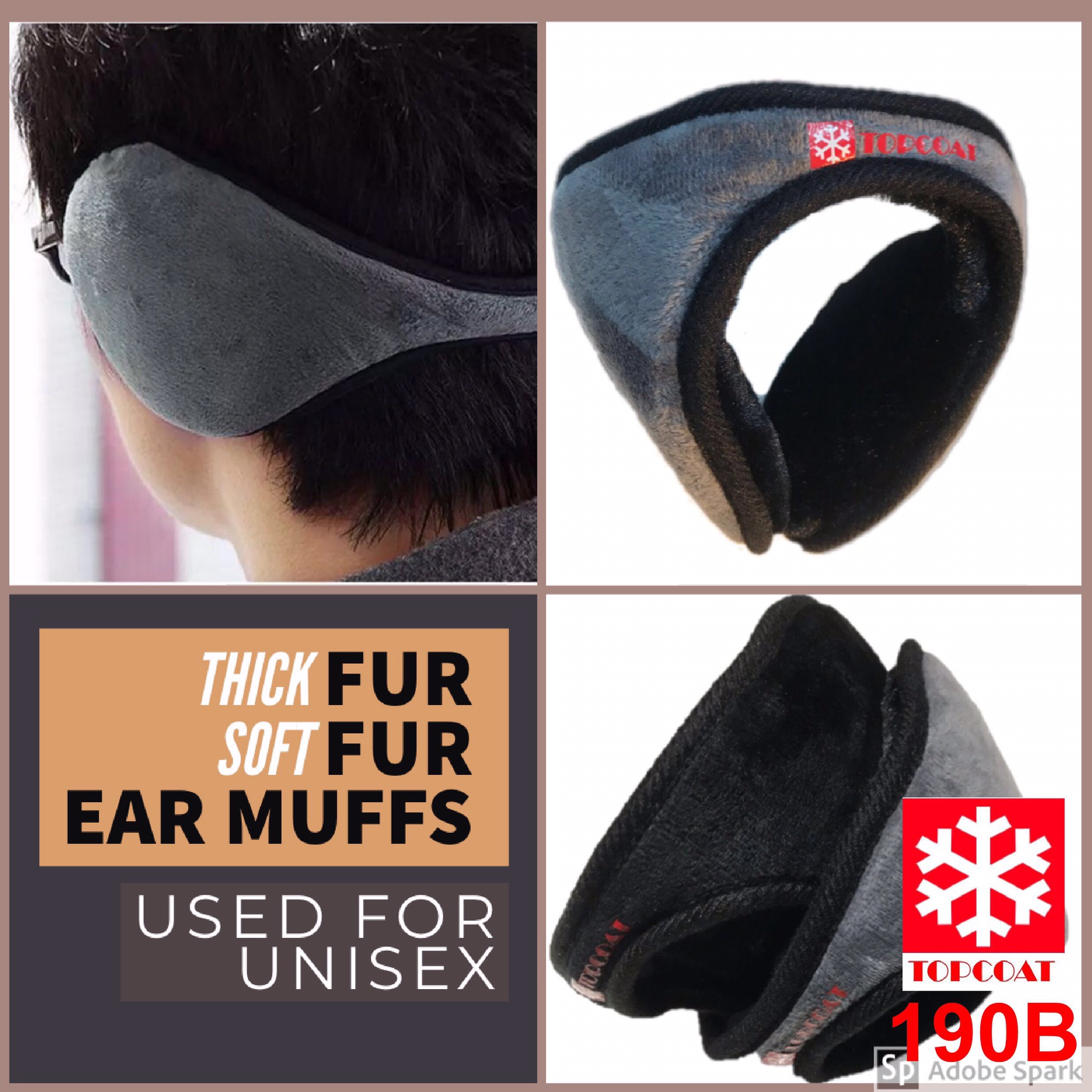 ที่ปิดหูกันหนาว บุขนหนาแบนแนบ ตัดเย็บด้วยผ้ากำมะหยี่อย่างดี น้ำหนักเบาพกพาว่าย