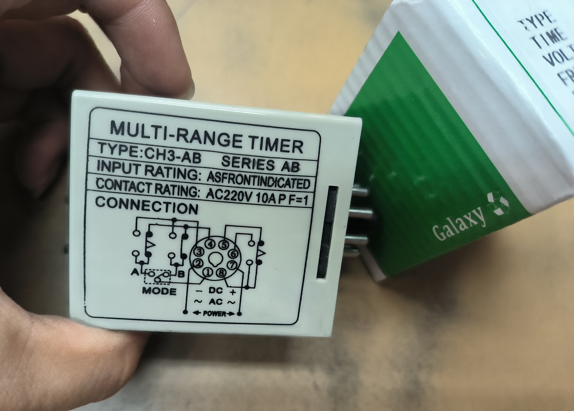 ไทมเมอร์ตั้งเวลา ดิจิตอล รุ่นAH3-DM +ของแท้ แบรน์PED Delay TimerRelay ตั้งค่าใช้งาน 0.01S ~ 990H ตัวจับเวลาหน่วงเวล จอแสดงผล LED 220V ประกัน3เดือน