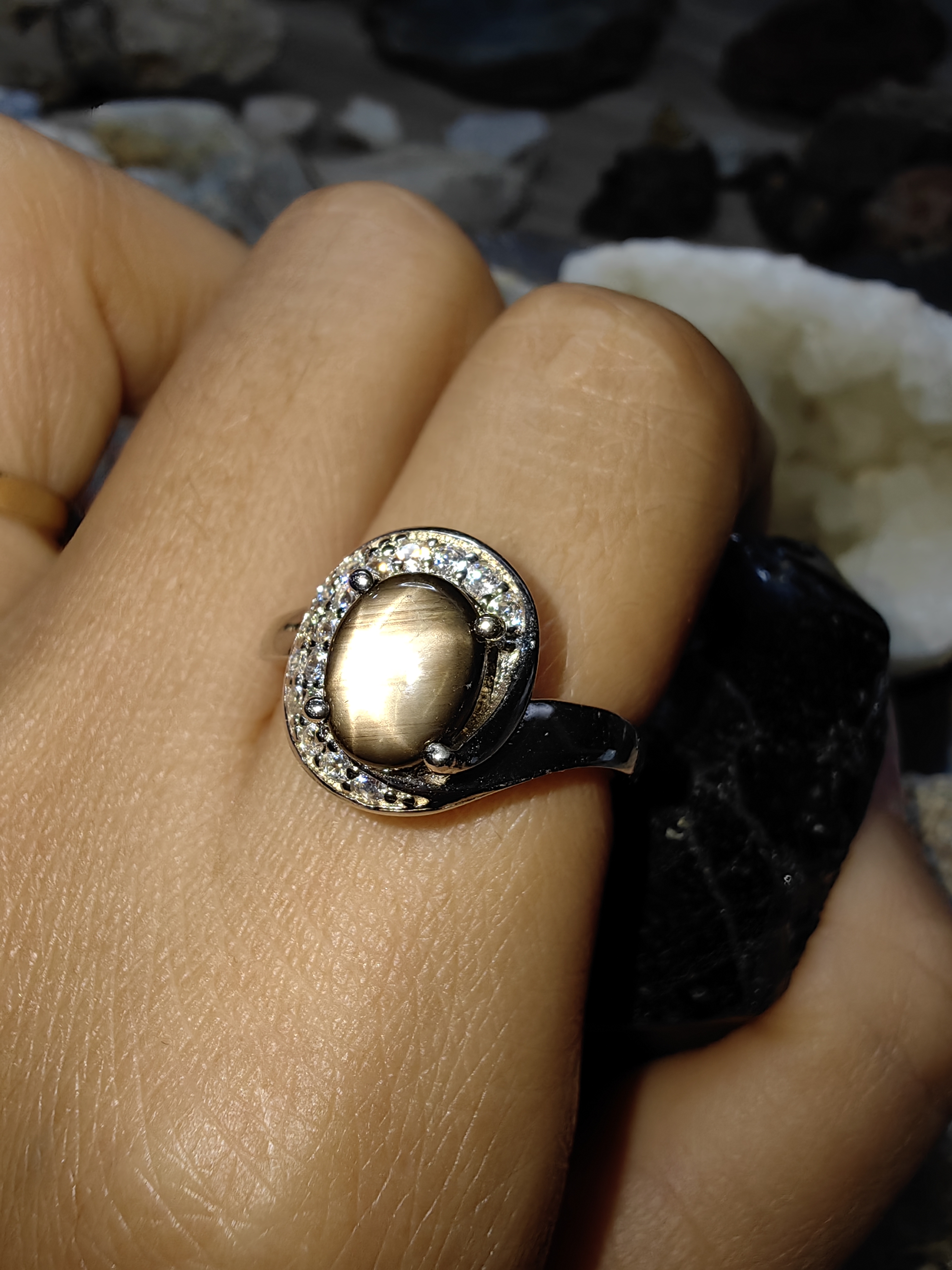 Black Star Sapphire Swiss Diamond