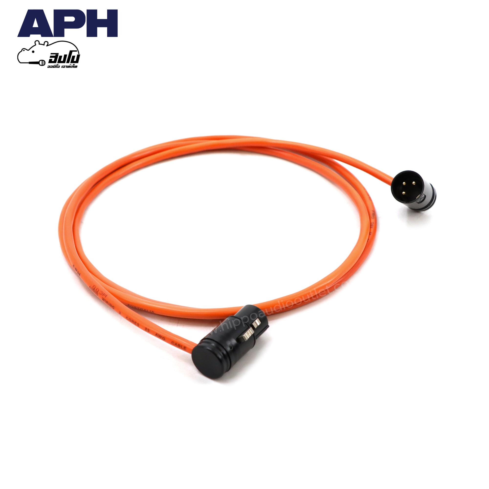 สายสัญญาณสำเร็จ APH XLR+XLR(แบบสั้น) 1.5M. สีส้ม (SP1)