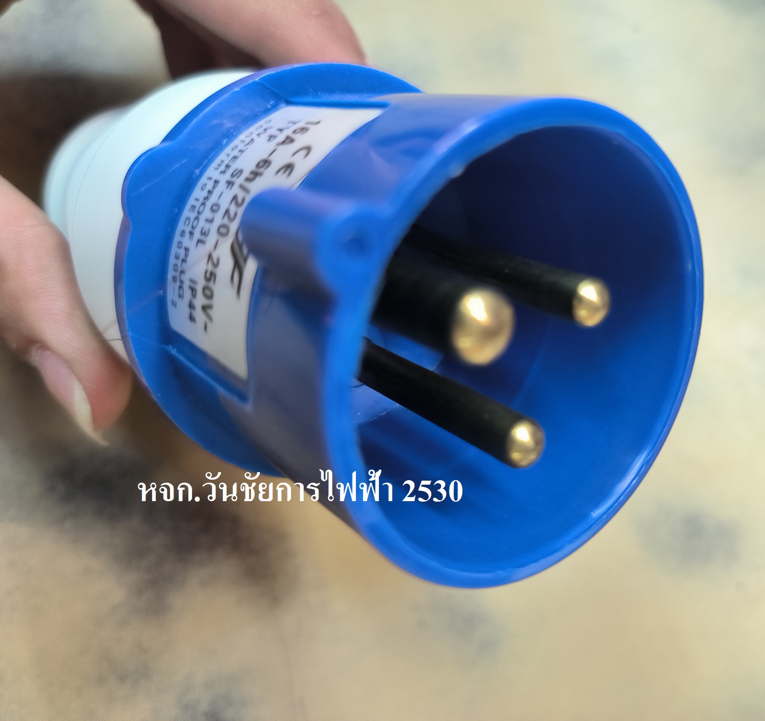เพาเวอร์ปลั๊กPOWER PLUG ปลั๊กตัวผู้ 32A BF/SFC รุ่น 023 32A 220 - 250V สีน้ำเงิน