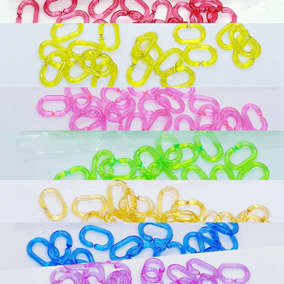 โซ่ C กลางใสแยกสี