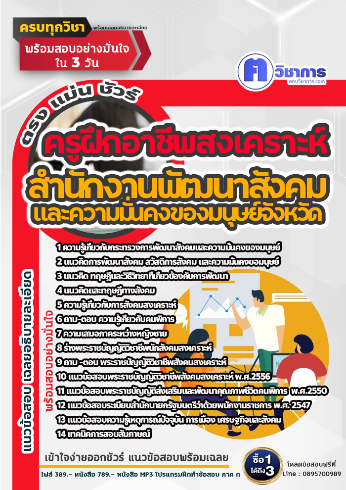 แนวข้อสอบครูฝึกอาชีพสงเคราะห์ สำนักงานพัฒนาสังคมและความมั่นคงของมนุษย์ 2568