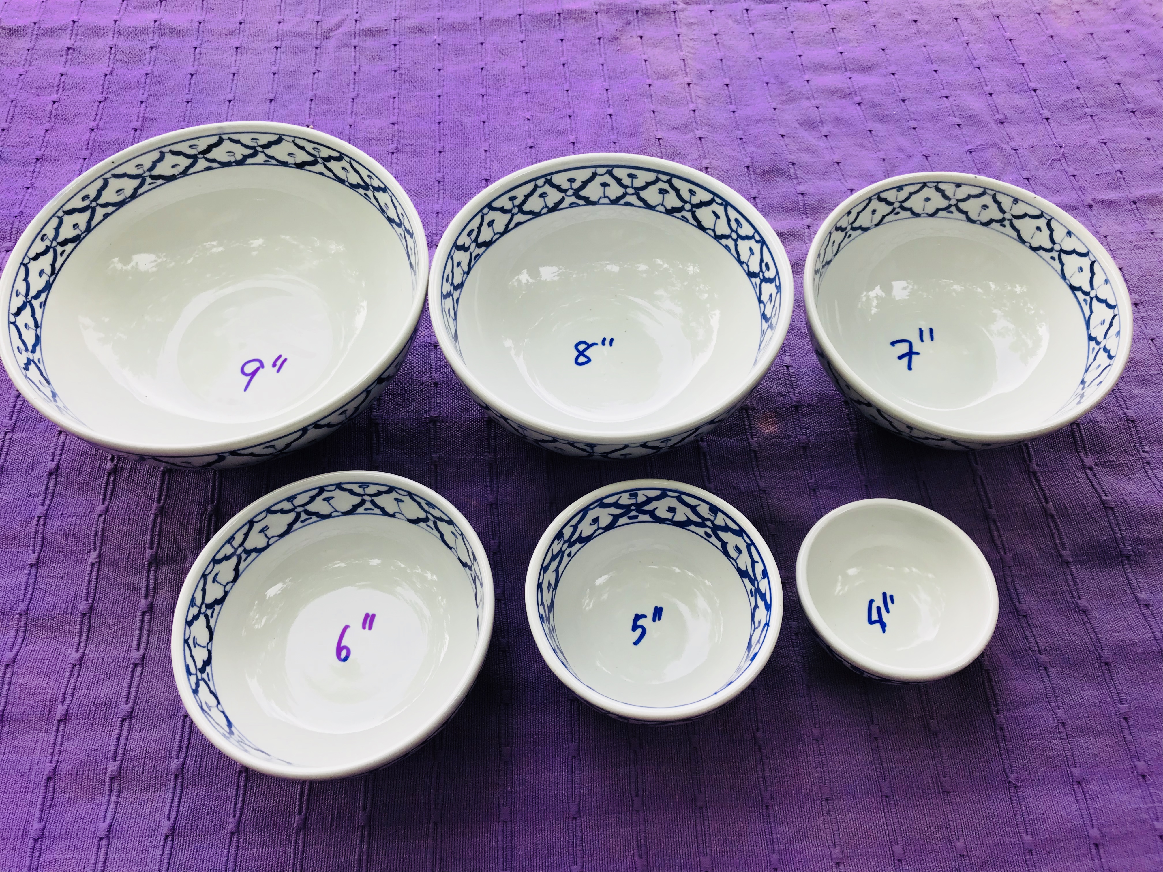 ถ้วยกลมลายไทย6"