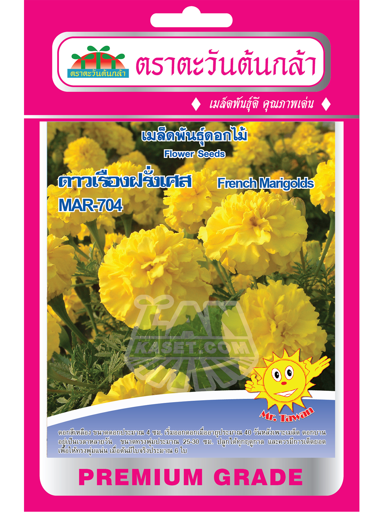 F6 เมล็ดพันธุ์ดอกไม้ ดาวเรืองฝรั่งเศส MAR-704
