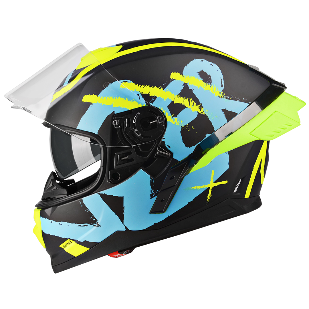 หมวกกันน๊อค Lazer Rafale-S 2019 Street Black-Blue-Matt (Spoiler)