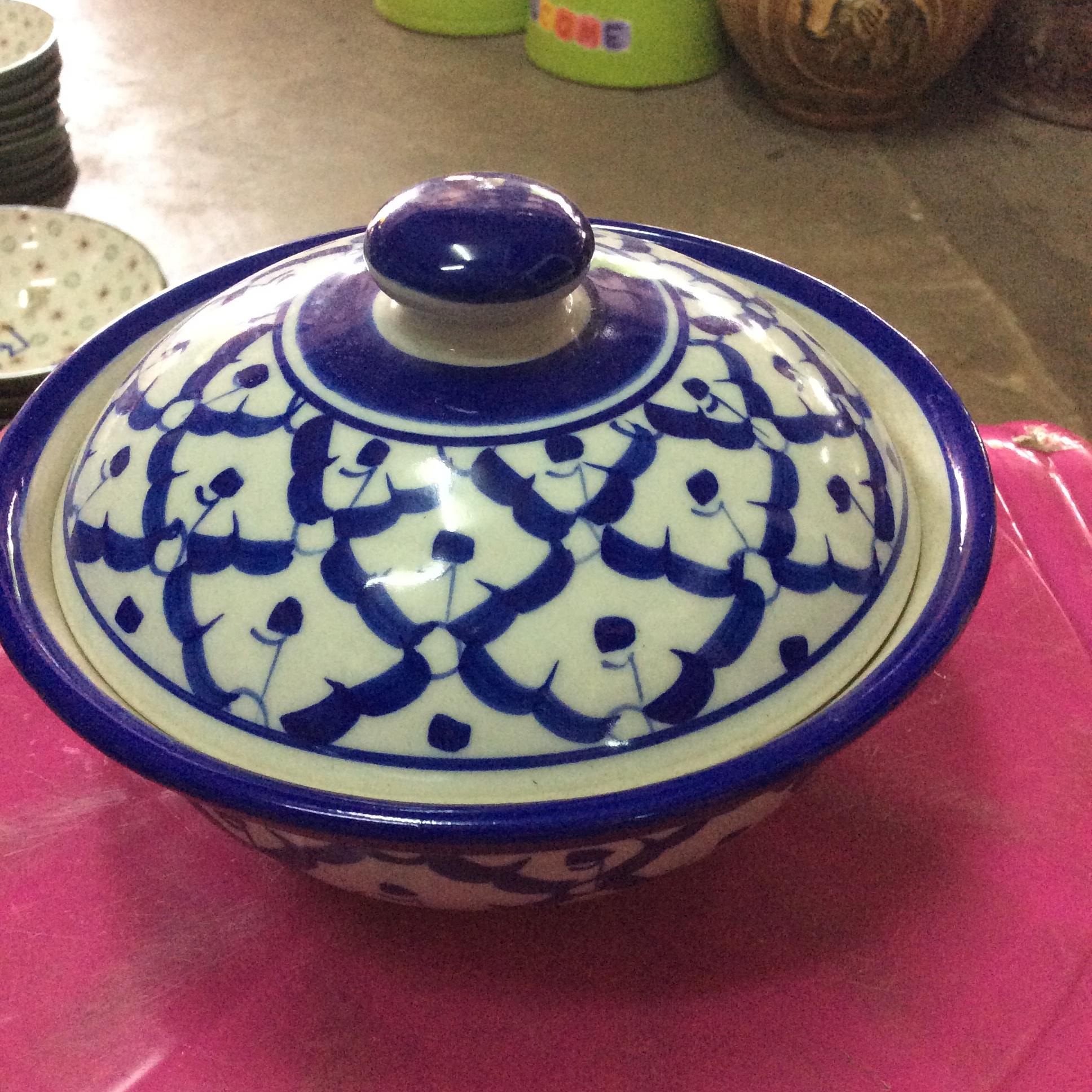 ถ้วยฝาปิดลายไทย6"