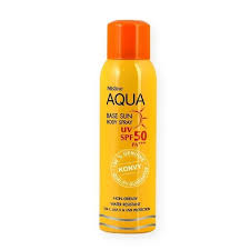Mistine Aqua Base Sun Body Spray UV SPF50 PA+++ 100ml มิสทีน สเปรย์กันแดด ฉีดทับเมคอัพ สเปรย์กันแดดตัว อะควา เบส