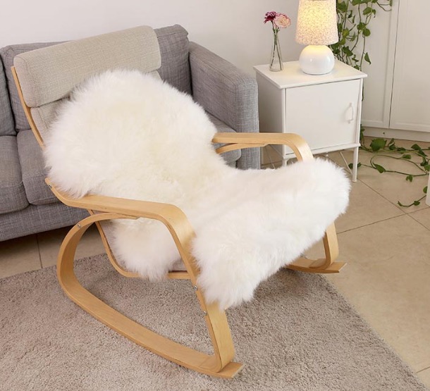 พรมขนมิ้งค์ - สีขาว