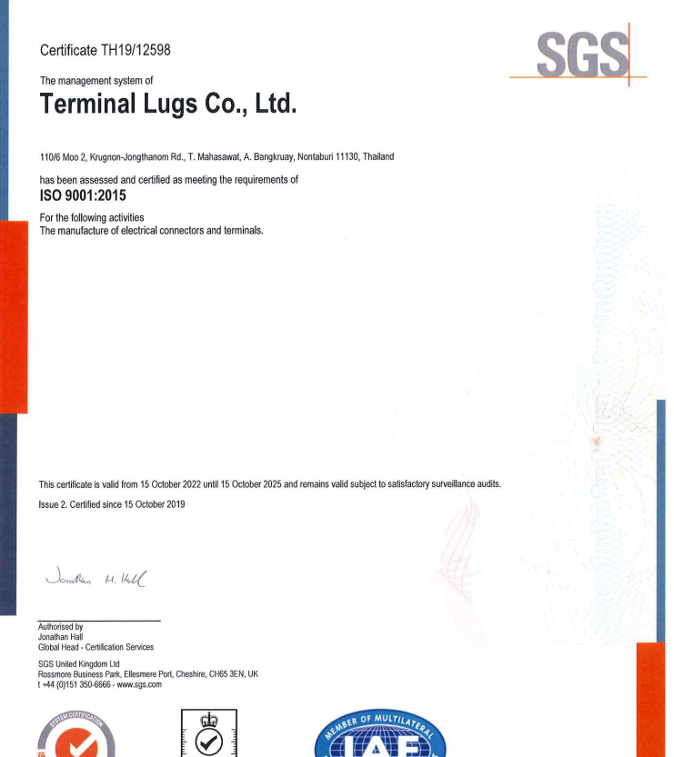 หางปลา ยี่ห้อ T.LUG เบอร์ 10-6 Terminal Tlug รุ่นCL หางปลาทองแดง ทีลัค 10ตัว T-LUG แท้