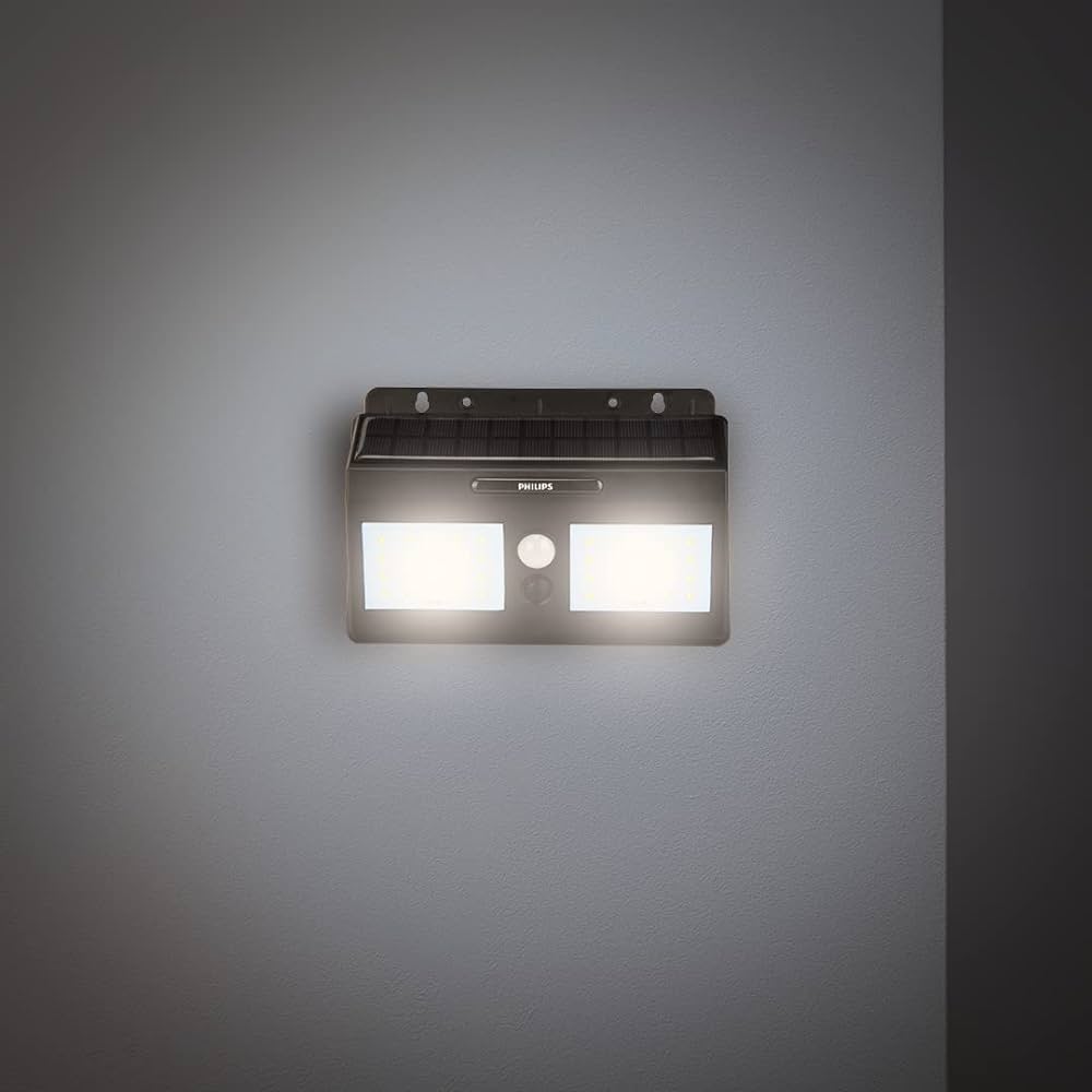 Philips ไฟติดผนังโซล่าเซลล 10W รุ่น BWS010 ฟิลลิป Essential SmartBright SolarWall Light ไฟติดผนังเอนกประสงค์พร้อมแผงโซลาร์