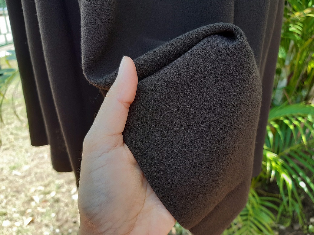 กระโปรงพลีทวินเทจสีน้ำตาลเข้ม