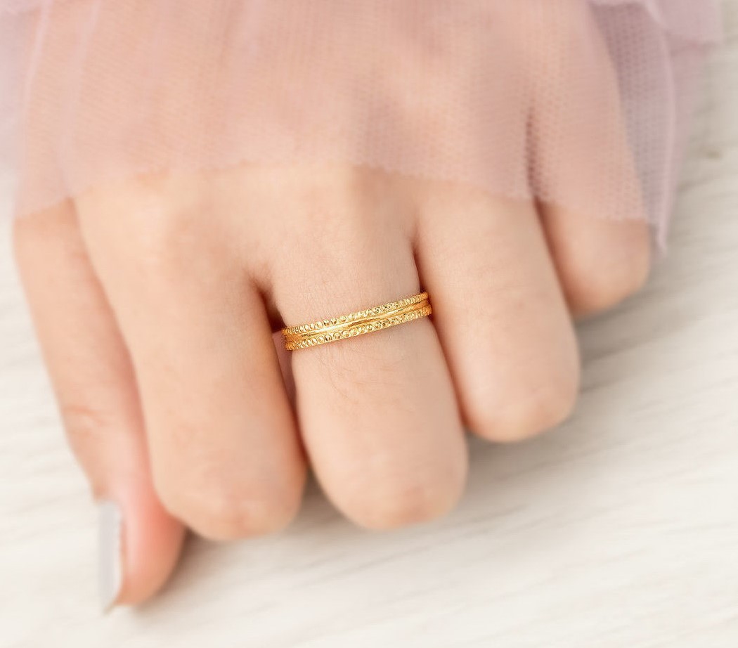 18K YELLOW GOLD RING แหวน ทอง 18K Pre-order