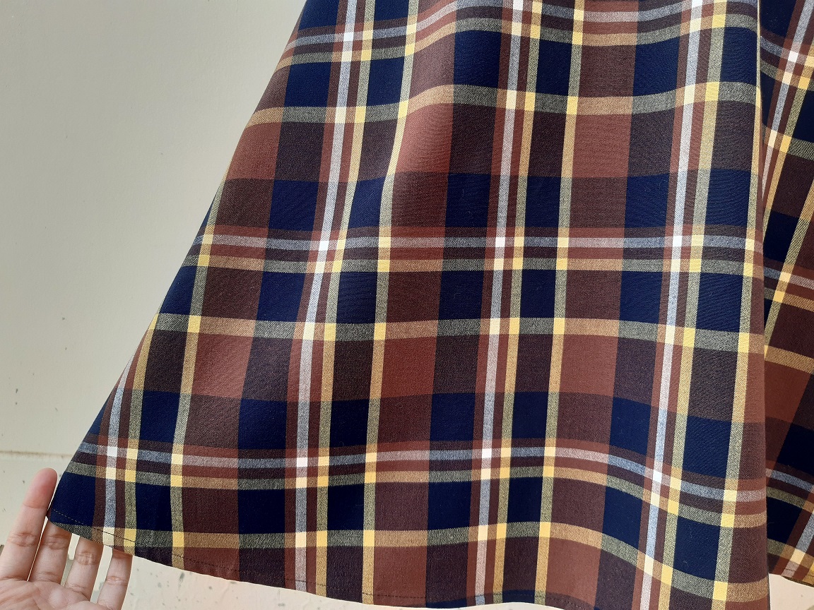 กระโปรงยาวลายสก็อตแบรนด์ GU