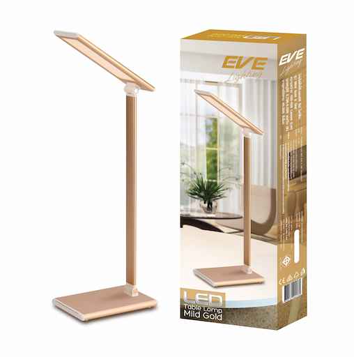 LED Table Lamp Mild Gold 8w โคมไฟตั้งโต๊ะแอลอีดี อ่านหนังสือ สีทองชมพู