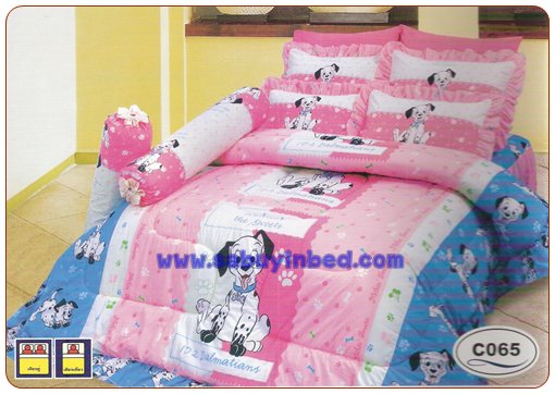 ผ้าปูที่นอน ชุดเครื่องนอน ซาติน 102 Dalmatians C065 (ลายใหม่)