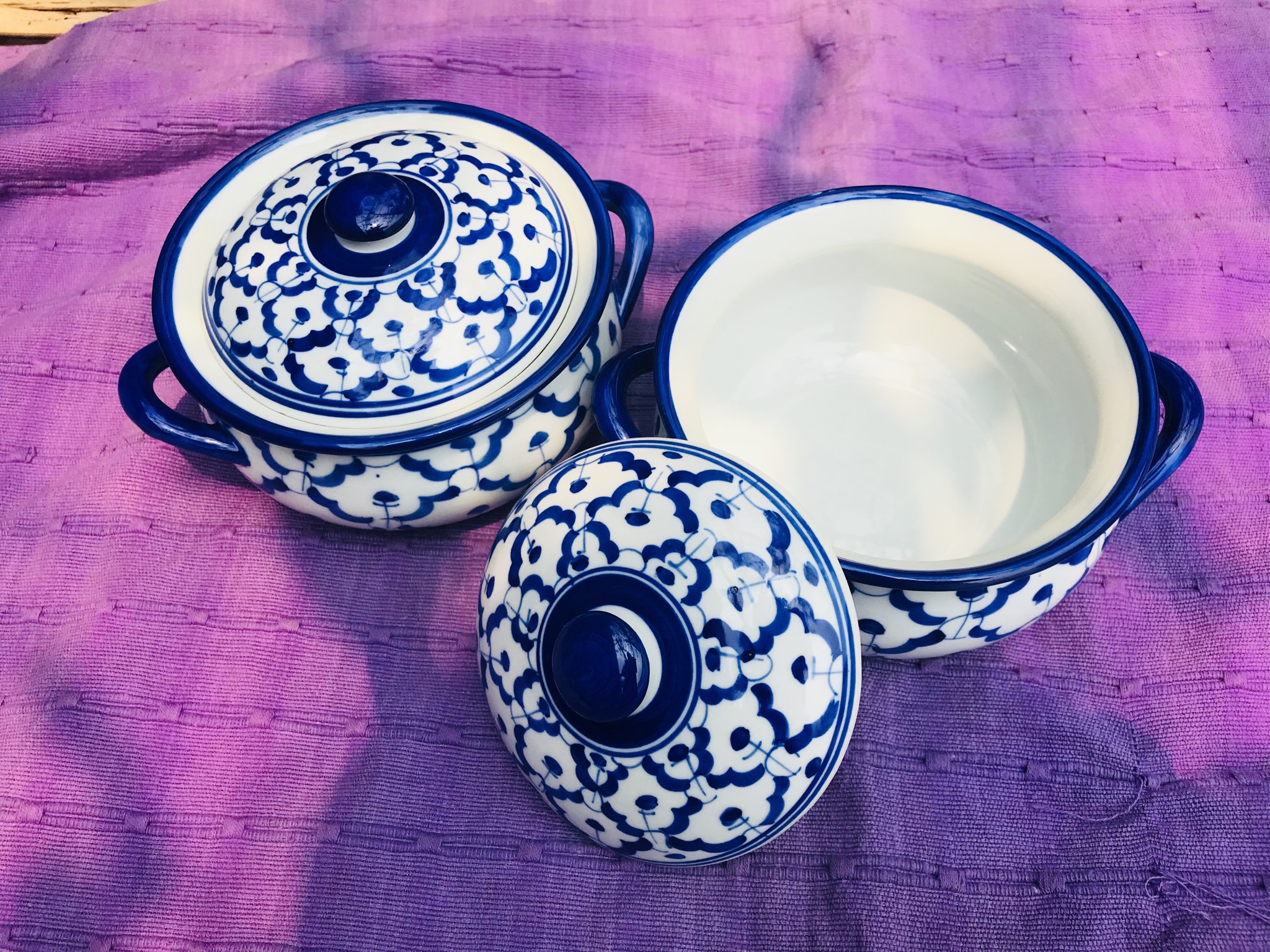 หม้อแป้น2หูลายไทย5"