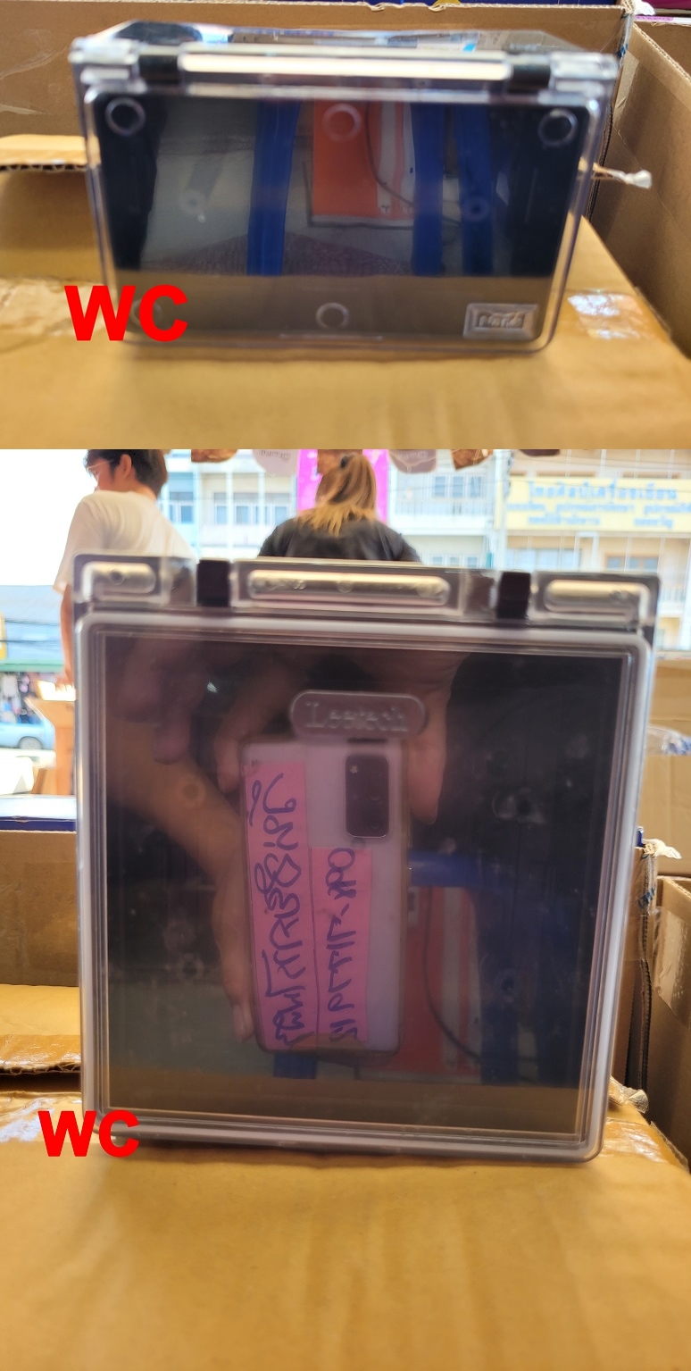 กล่องลอยกันน้ำ (ฝาใส) สีดำ แนวตั้ง NANO ขนาด2x4 สำหรับฝา 1-3 ช่อง ขนาด4x4 สำหรับฝา 4-6 ช่อง