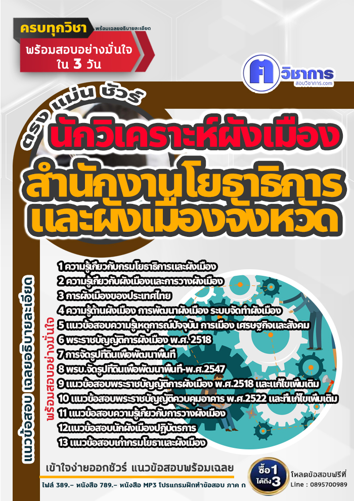 แนวข้อสอบนักวิเคราะห์ผังเมือง สำนักงานโยธาธิการและผังเมืองจังหวัด 2568