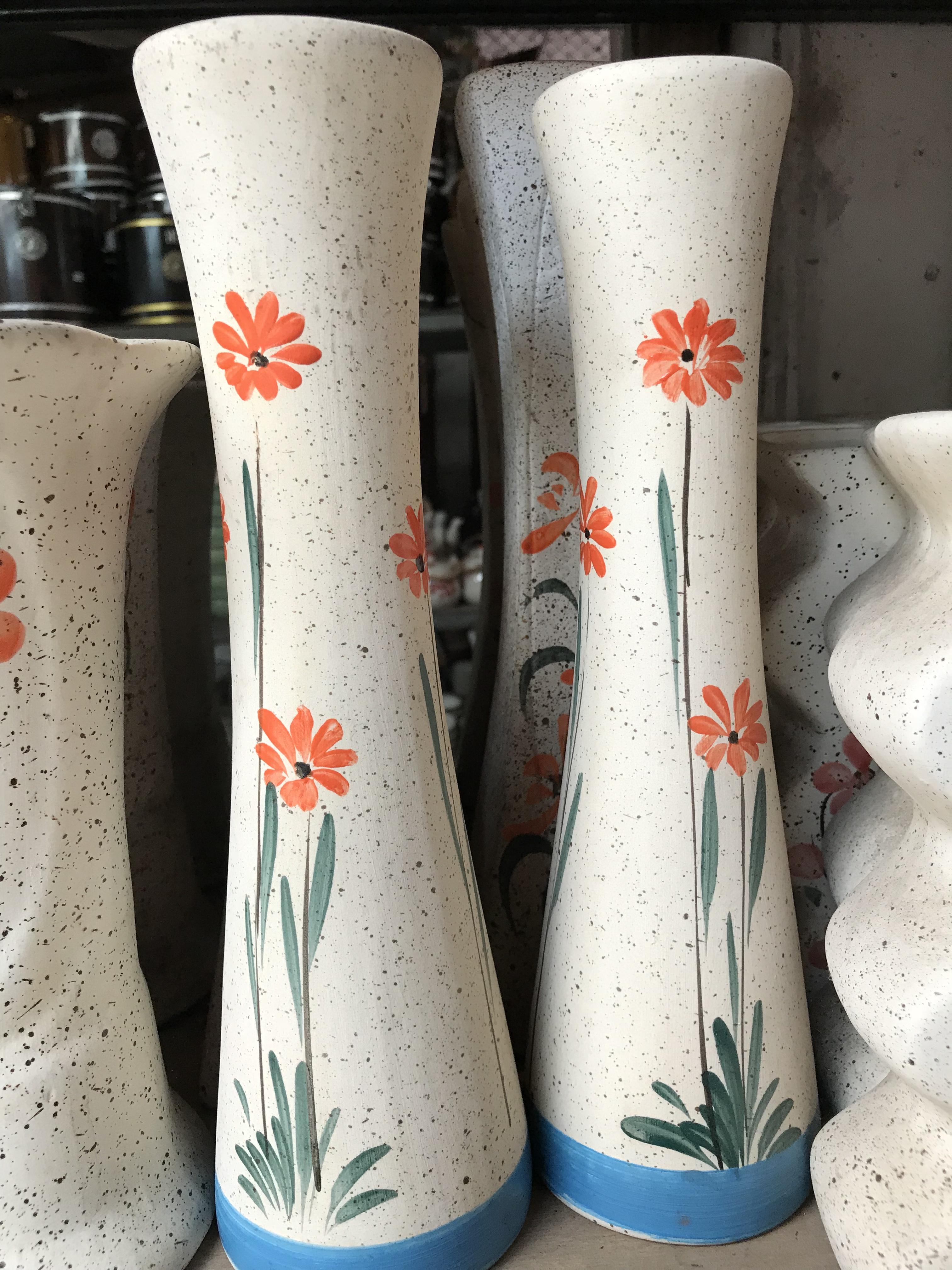 แจกันคอยาวสีหวานด้าน12"