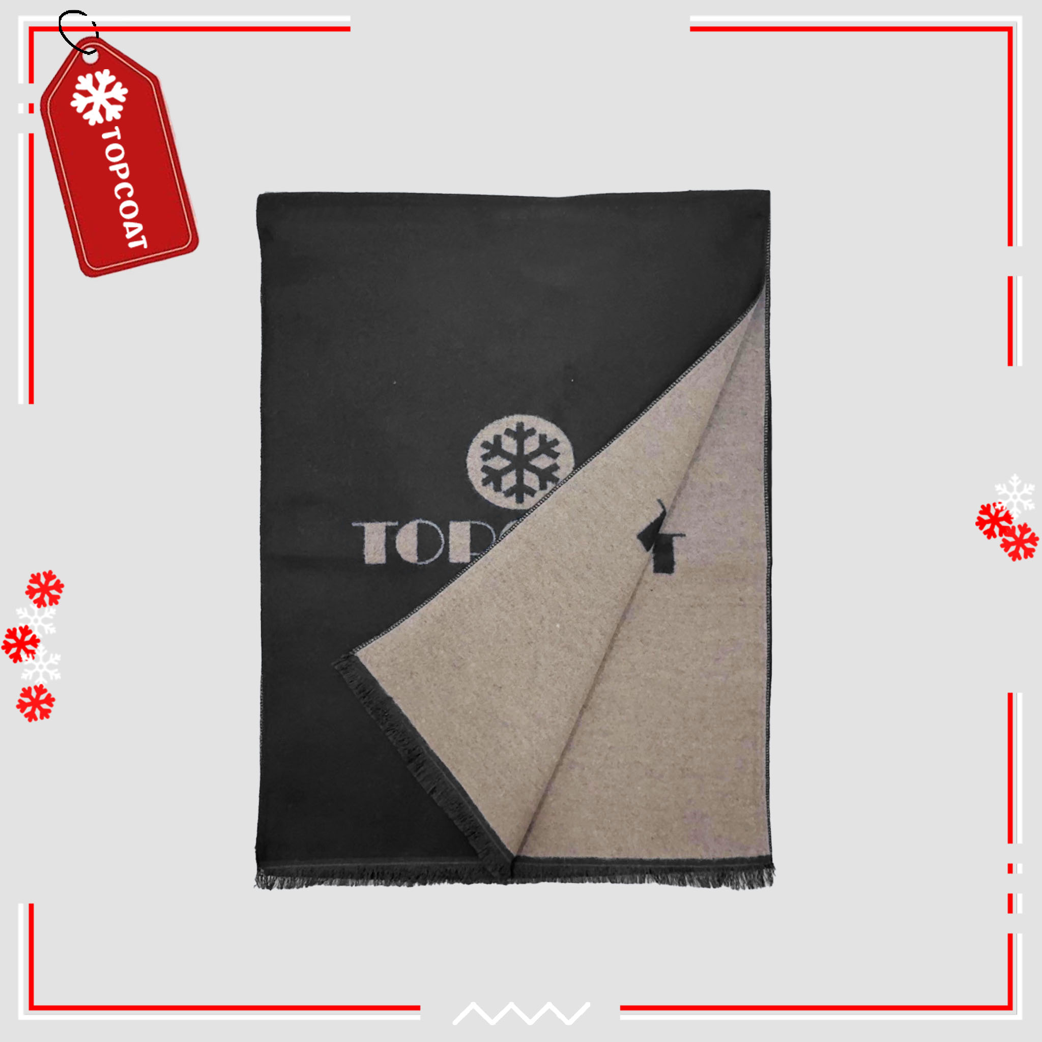 ผ้าพันคอ (Reversible Duo) ผืนใหญ่ ดีไซน์ใหม่ ไม่คัน