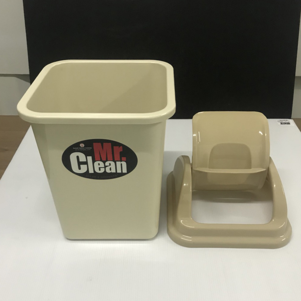 ถังขยะทรงเหลี่ยม ฝาแกว่ง 6 ลิตร