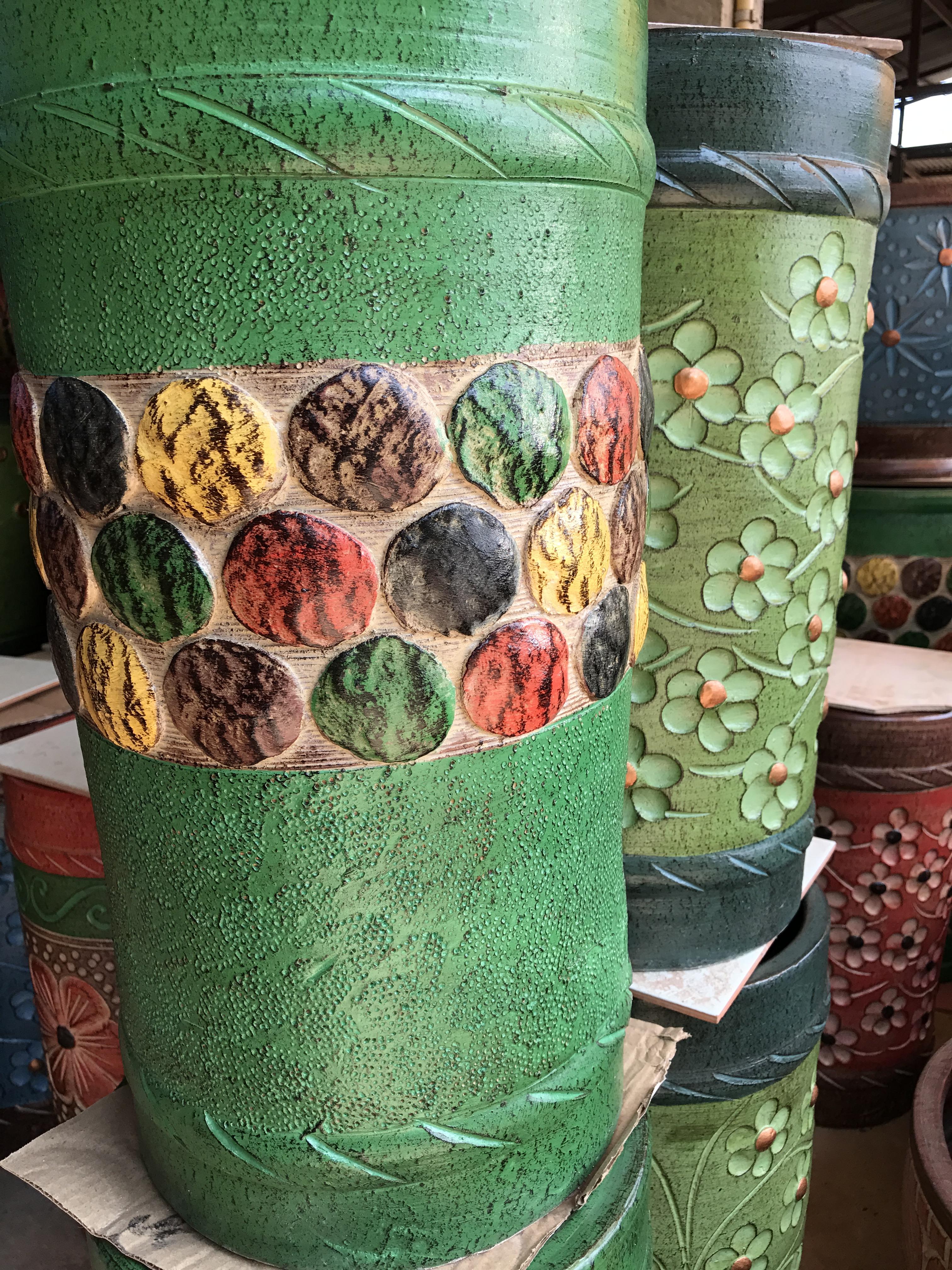 กระถางถังทรงสูง 19"