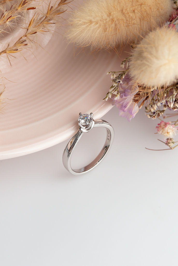 DIAMOND 18K WHITE GOLD RING แหวน เพชร ทอง 18K Pre-order