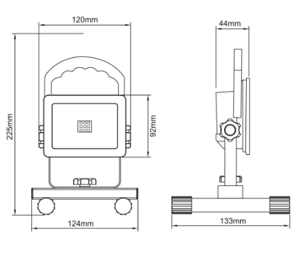 SHINING LED Worklight 10W ไฟอเนกประสงค์พกพาขนาดเล็ก มาตรฐาน IP กันน้ำ ผลิตจากวัสดุ ABS ทนทาน