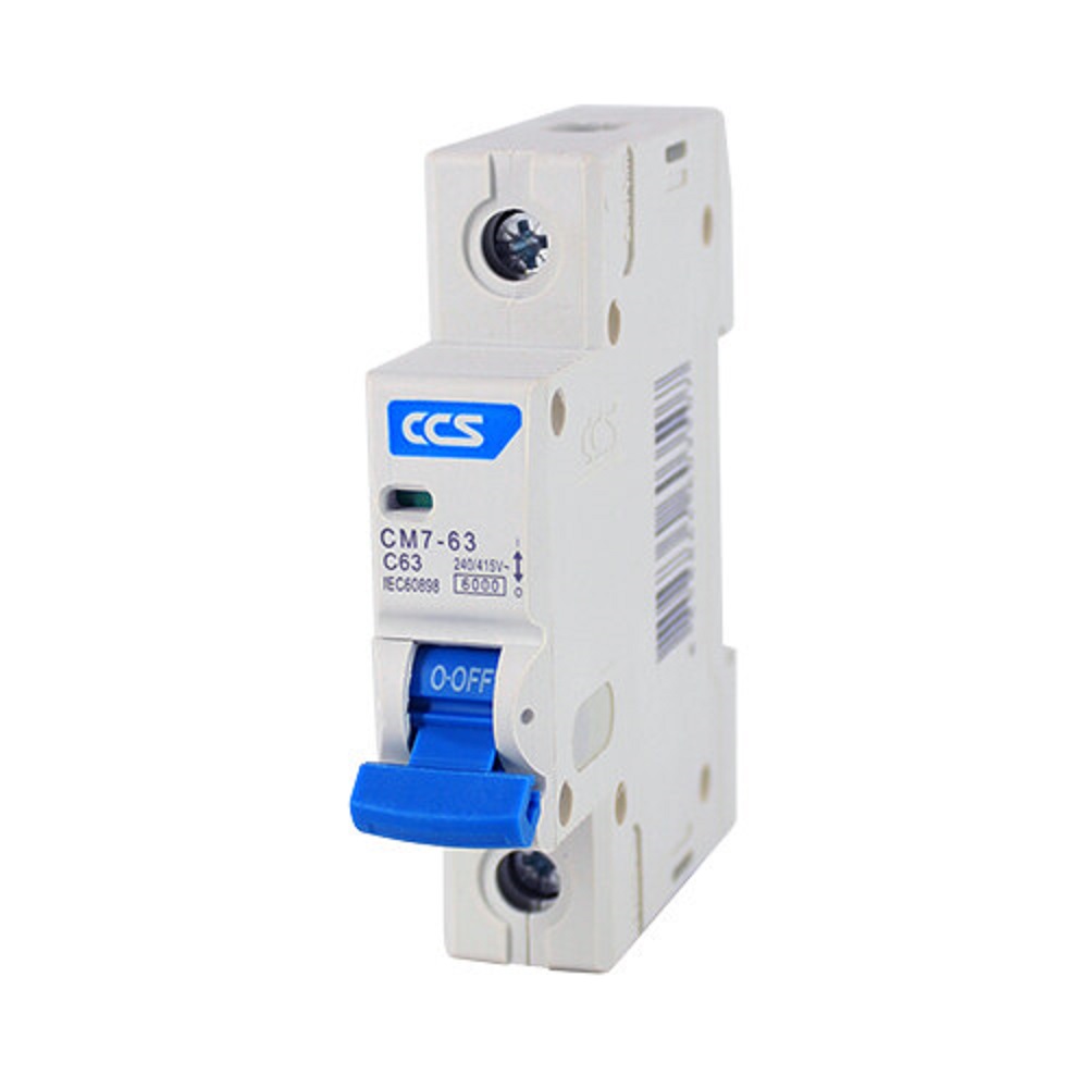 มินิเซอร์กิตเบรกเกอร์ Mini Circuit Breaker แบรนด์ CCS รุ่น CM7-63 1P ขนาด 16A-63A A1