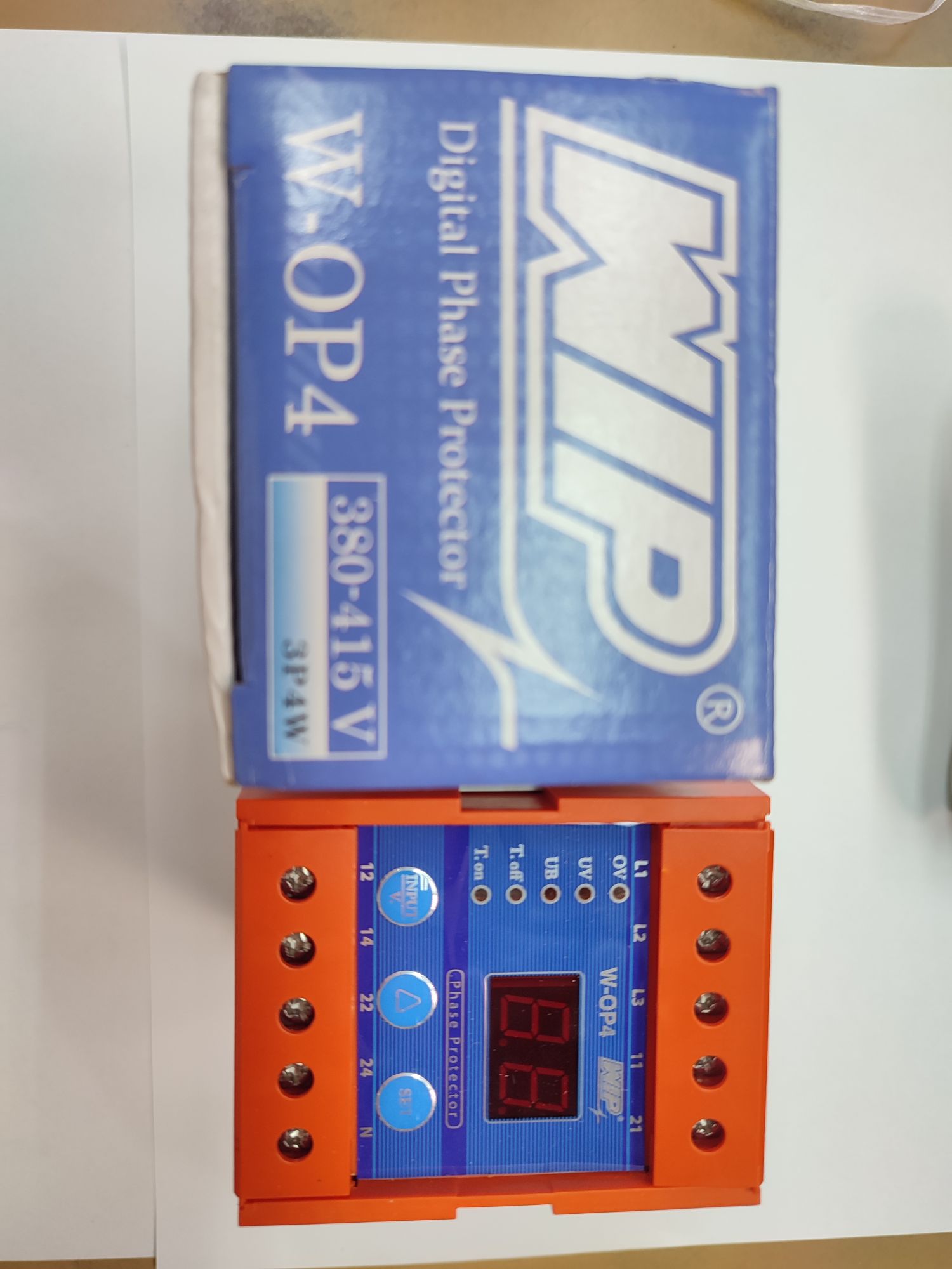 WIP เฟสโปรเทคชั่น รีเลย์ อุปกรณ์ป้องกัน ไฟตก ไฟเกิน Phase Protector 380V W-OP4 WIP(ดับบลิวไอพี)