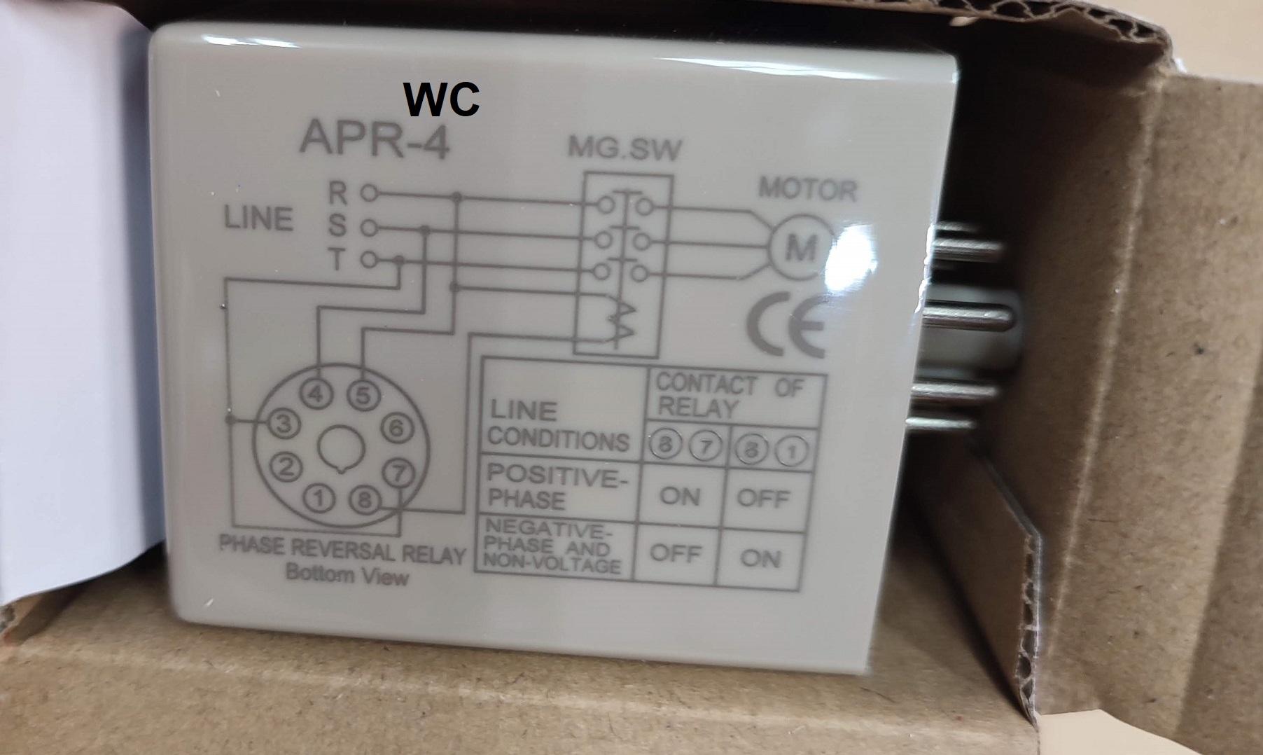 Cikachi APR-4 380V Phase Reversal Relayชิกาชิ รุ่นAPR-4 380VACเฟสคอนโทรลเลอร์ ป้องกันอุปกรณ์เสียหาย กันไฟตก ควบคุมทิศหมุนมอเตอร์ 8ขากลมพร้อมซ๊อกเก็ต