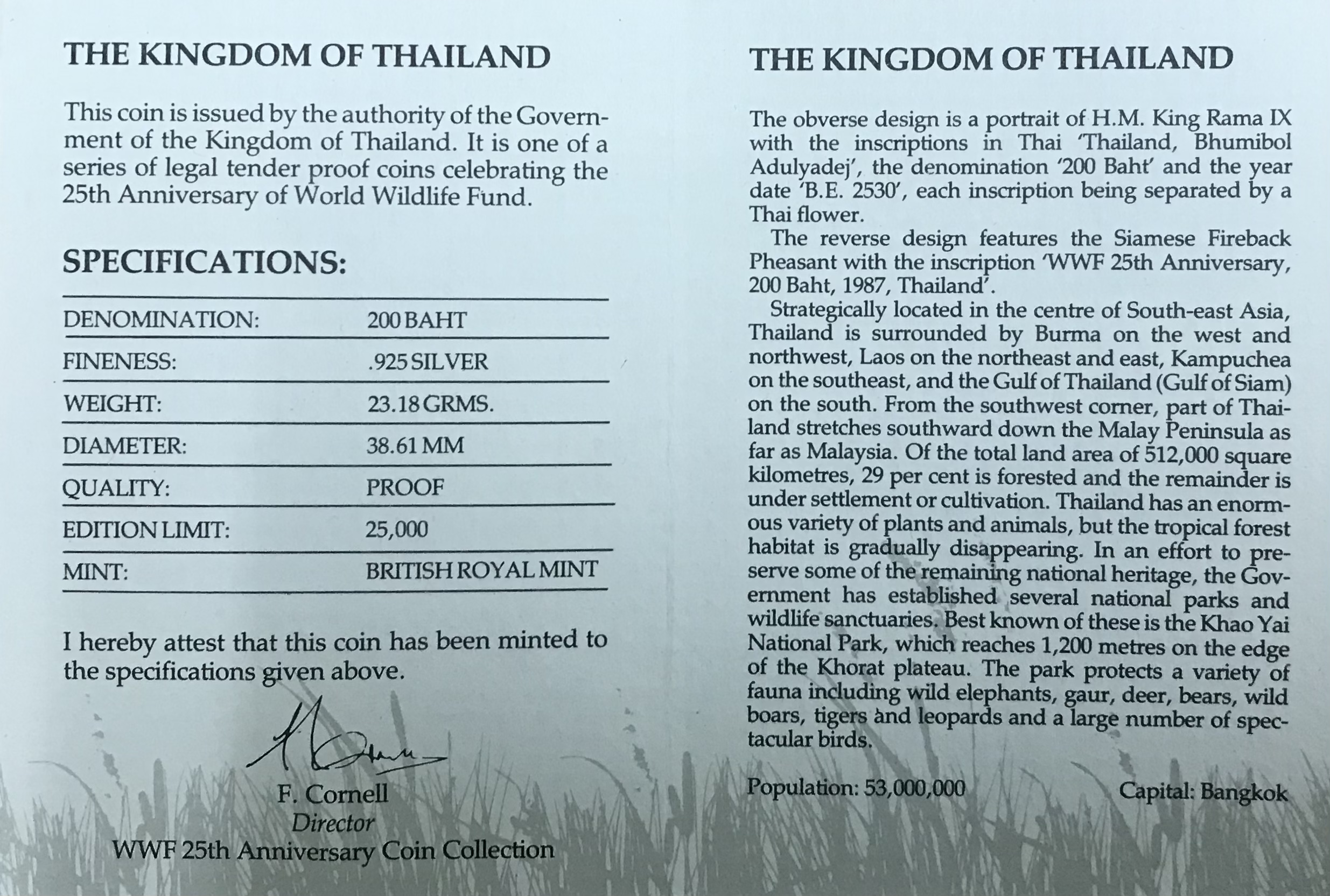 25 ปี ของกองทุนคุ้มครองสัตว์ป่าแห่งโลก “ไก่ฟ้า”