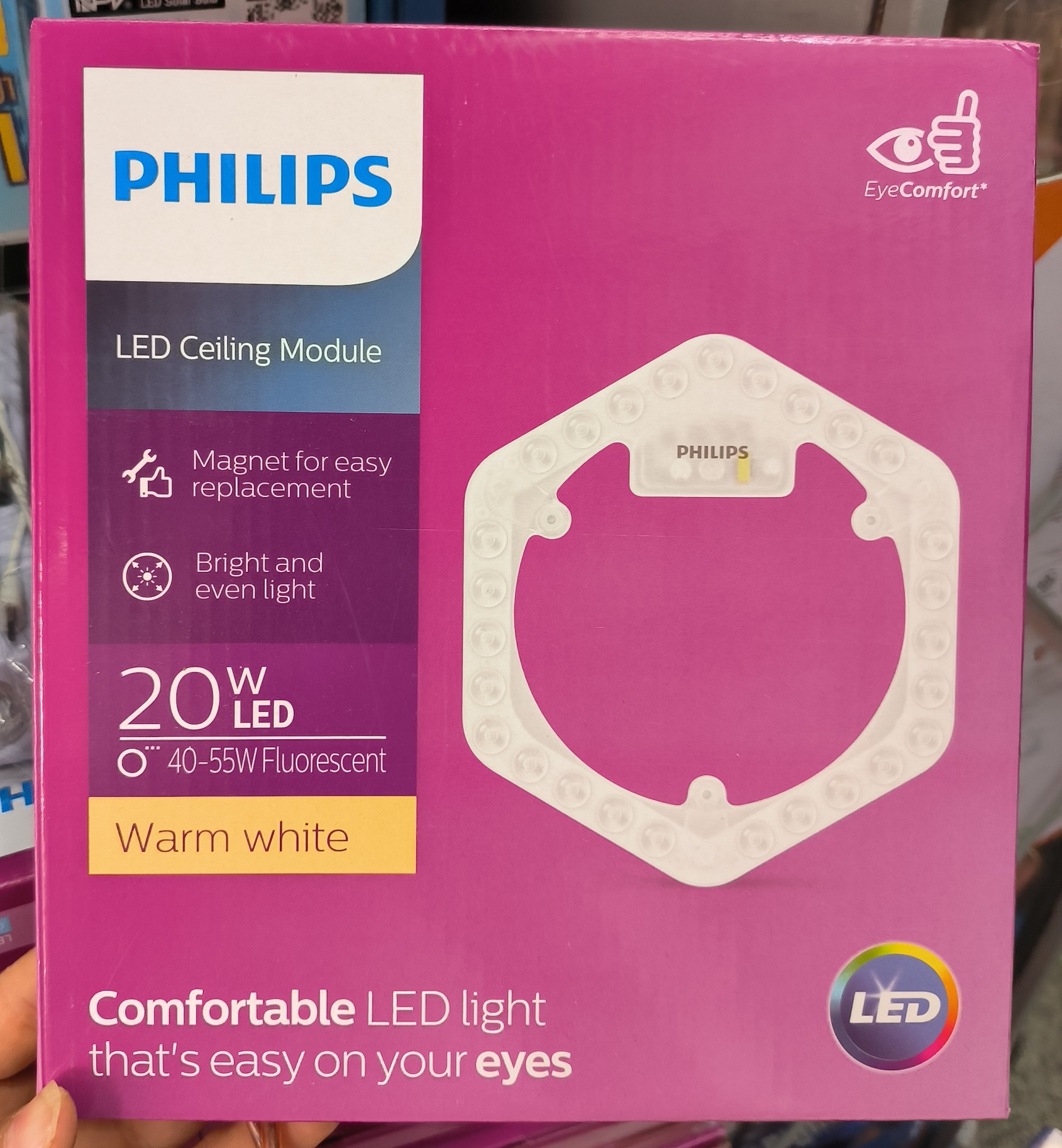 Philips แผงไฟโมดูล โคมเพดานกลม LED Ceiling Module Circle 14W 20W Daylight WARMWHITE แผงโคมซาลาเปาLED
