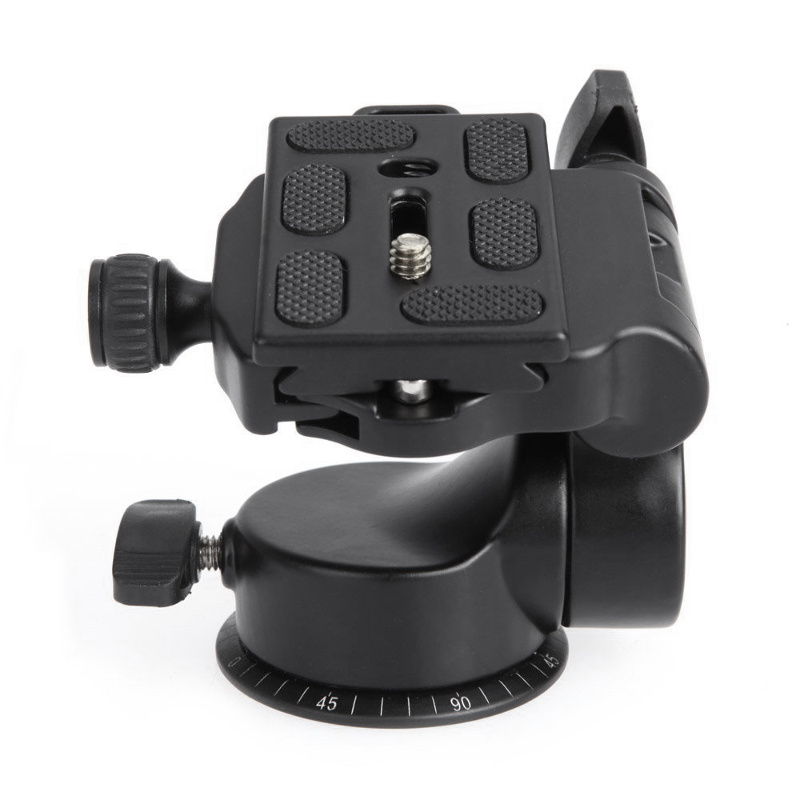 Q-08 Professional Video DSLR Camera 3-Way Fluid Tripod Monopod Head หัวแพน + Quick Release Plate 1/4" Screw