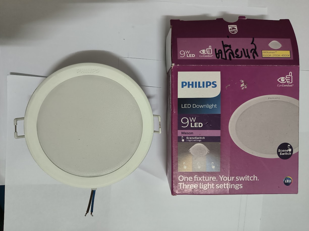 PHILIPS (สลับ3สี) โคมไฟดาวน์ไลท์ LED 5w 9w 13w 17w Downlight รุ่น Meson SSW 3 Color 3แสงในโคมเดียว โคมฝั่งฝ้า