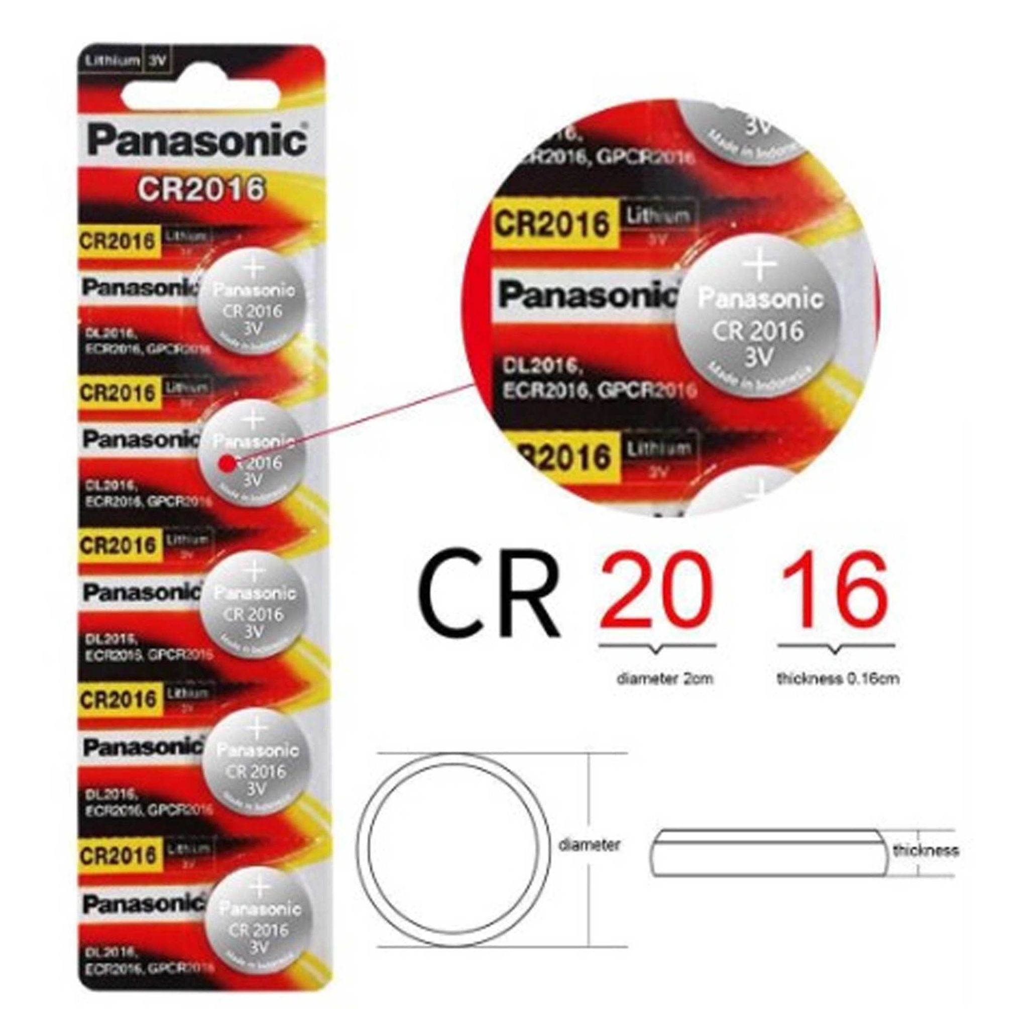 ถ่านกระดุม Panasonic CR2016 1ก้อน 3V แท้100% จัดจำหน่ายโดยบริษัทได้รับการแต่งตั้ง ของแท้แบบเดียวกับที่ห้างขาย ใหม่จากหยิบจากโรงงานมาขายโดยตรง
