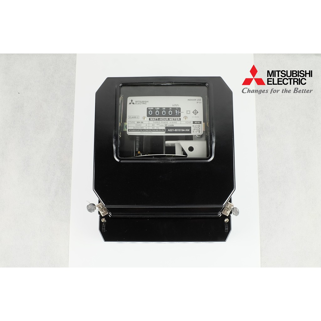 Mitsubishi MH-96 3P 4W 30(100)A. 380V มิเตอร์ไฟฟ้า3 เฟส 4 สาย รุ่นจานหมุน มิตซูบิชิ