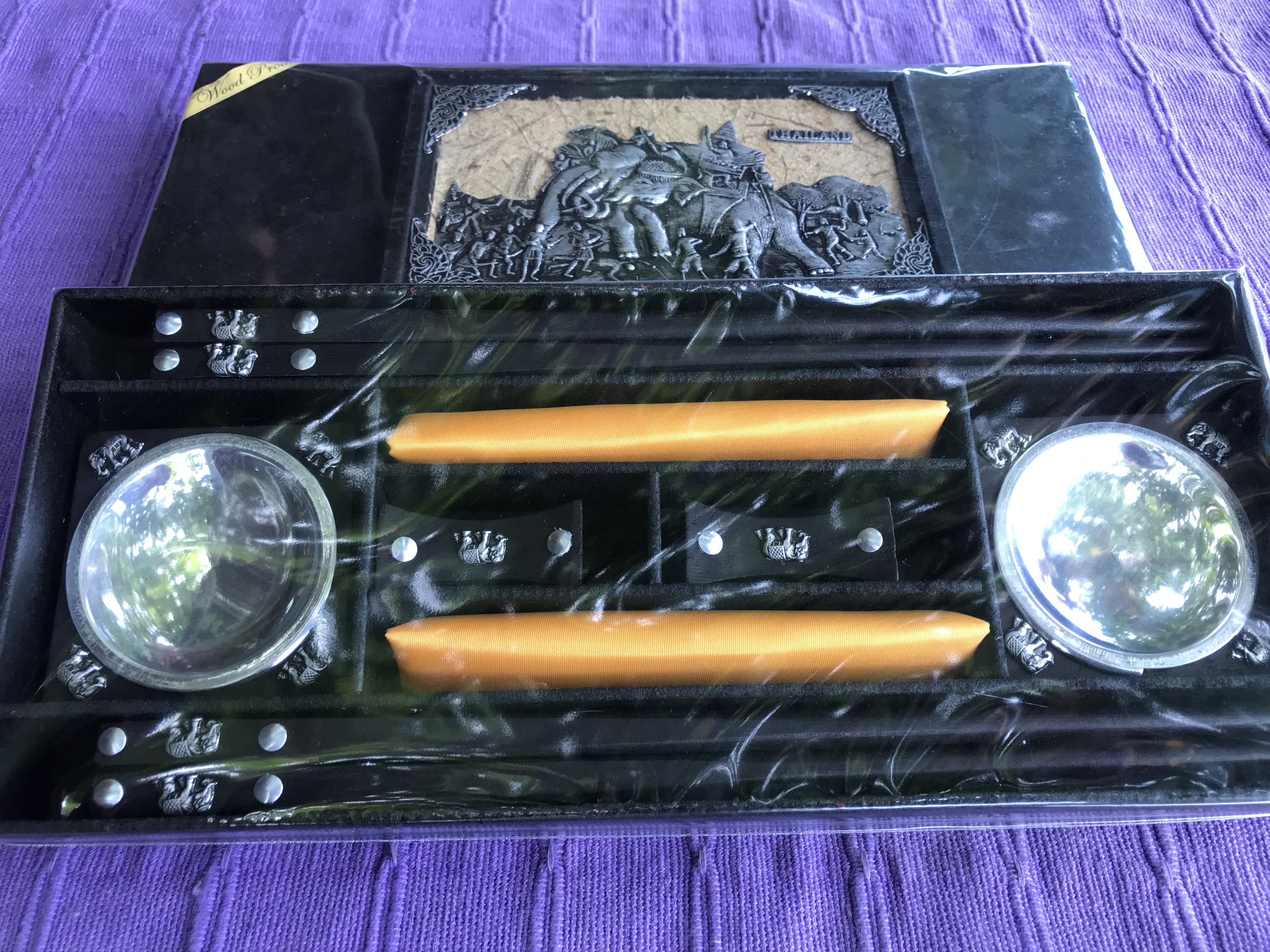 ชุดกล่องตะเกียบไม้พะยูง