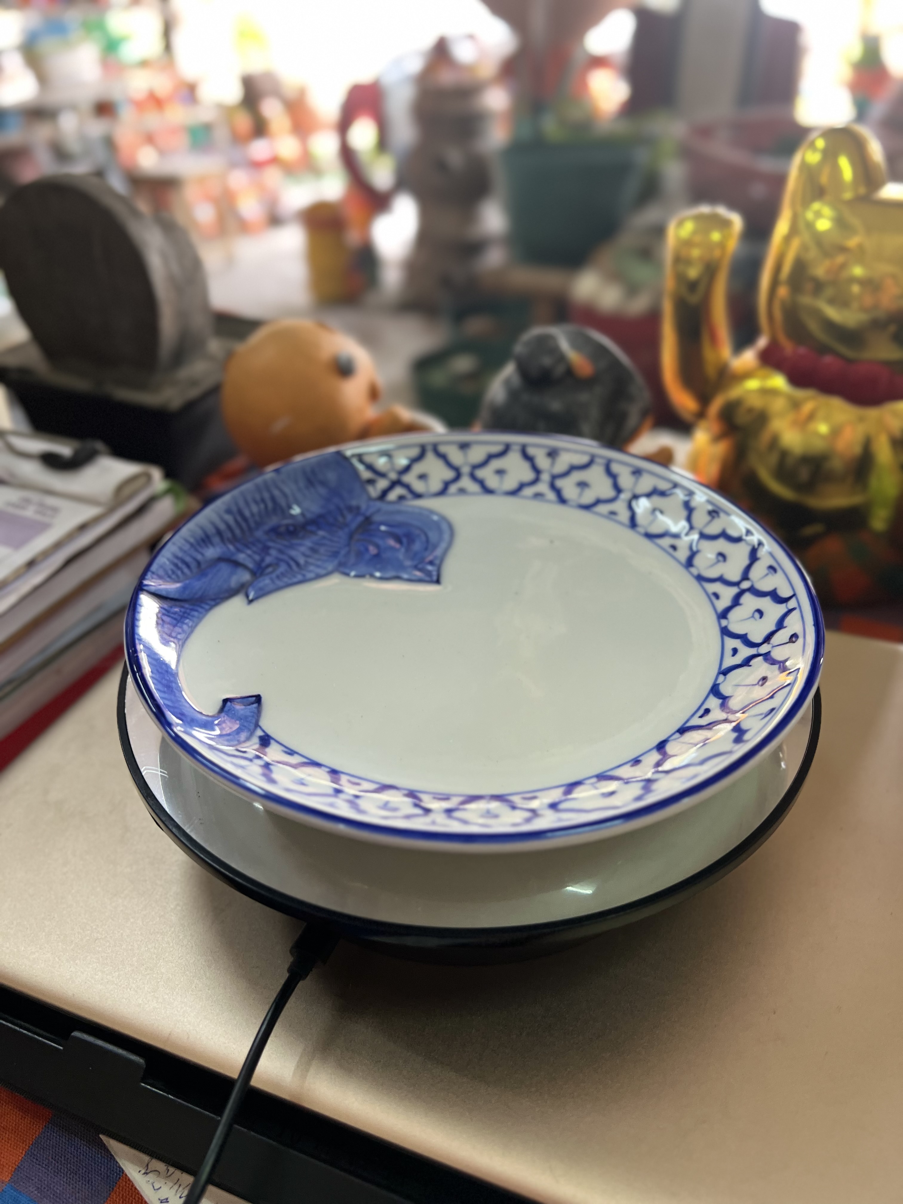 จานหัวช้างลายไทย7นิ้ว