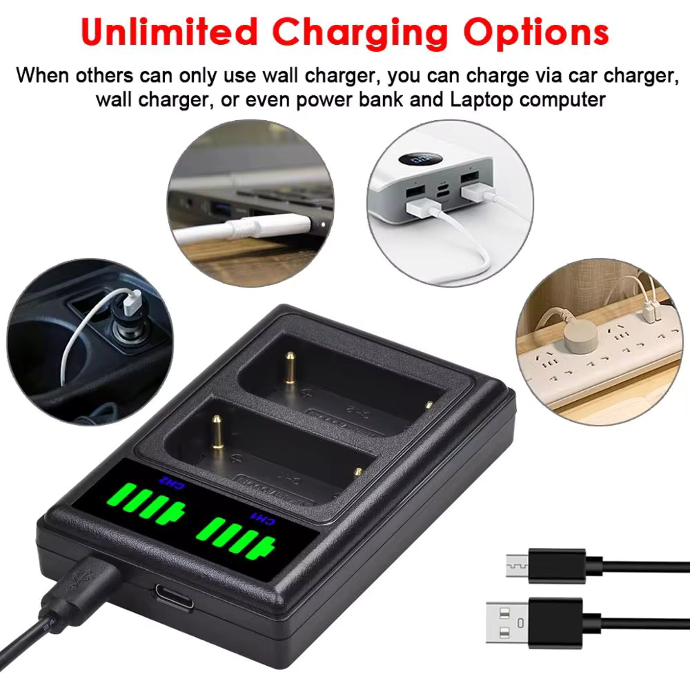 Sony NP-FM500H Camera Battery and Charger แบตเตอรี่กล้อง โซนี่ for A900 A850 A700 A580 A99M2 A99 A77M2 A77 A68 1 Charger