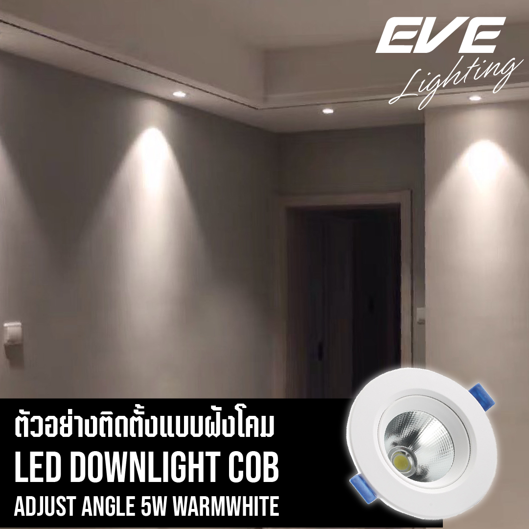 LED Downlight COB Adjust Angle 5W Warmwhite