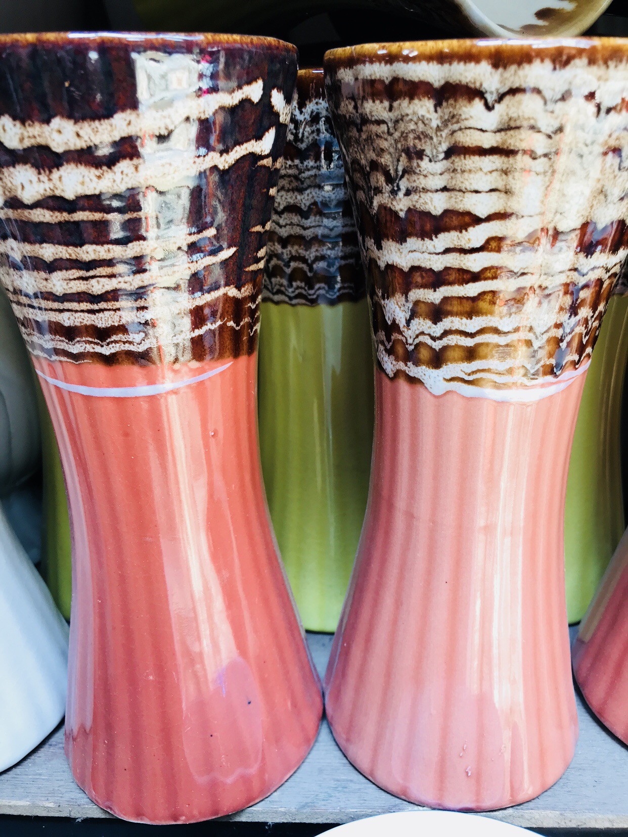 แจกันเคลือบ9"น้ำไหล