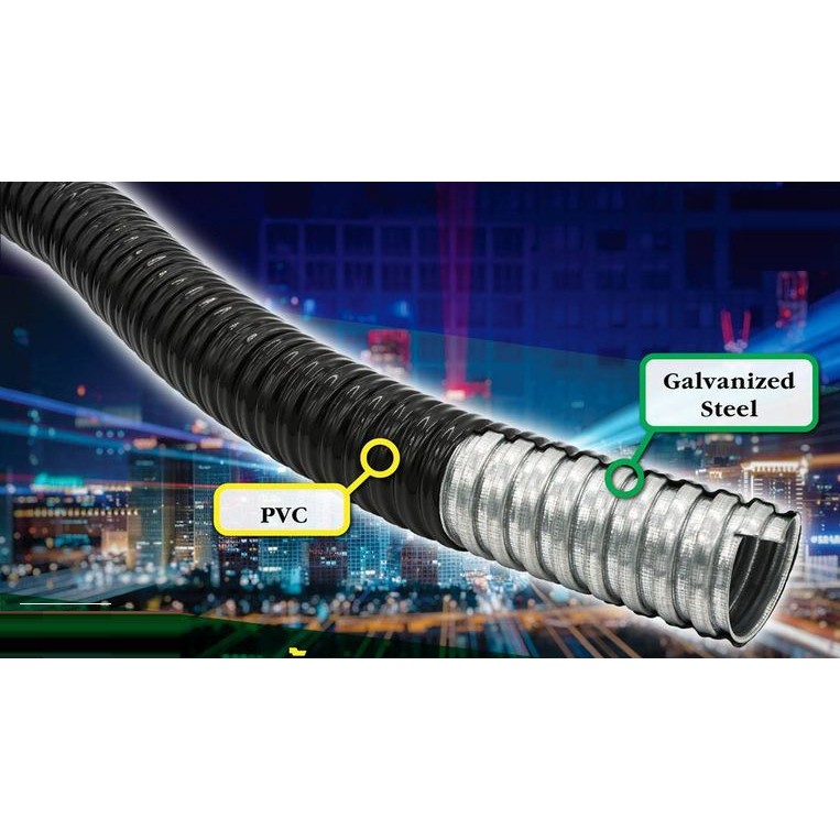 ท่ออ่อนกันน้ำร้อยสายไฟ คุณภาพสูงชนิด 2นิ้ว แบบยกม้วน 20เมตร ท่ออ่อนกันน้ำลอยดำ ท่ออ่อนดำ แฟกซกันน้ำ ท่ออ่อนลอนดำ