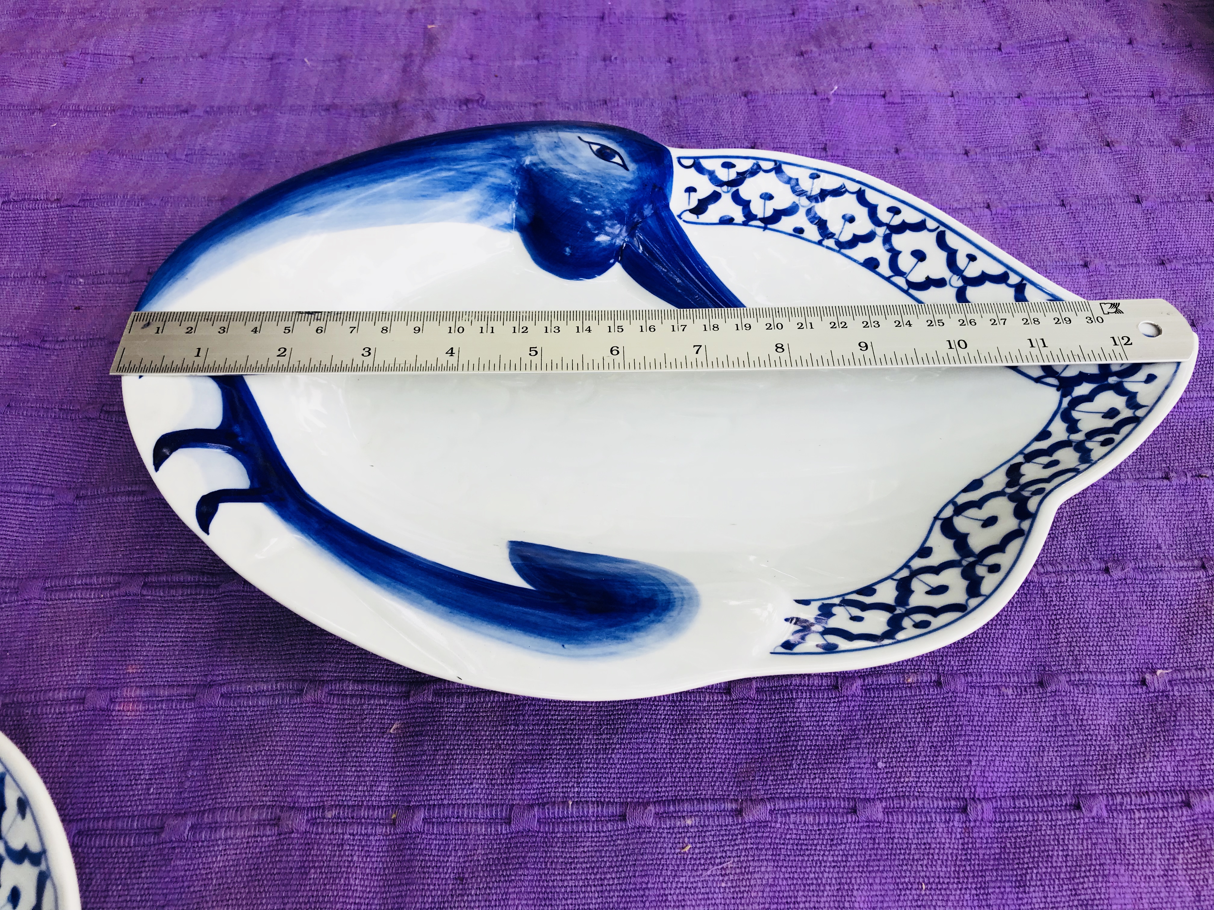 จานเป็ดลายไทย12"