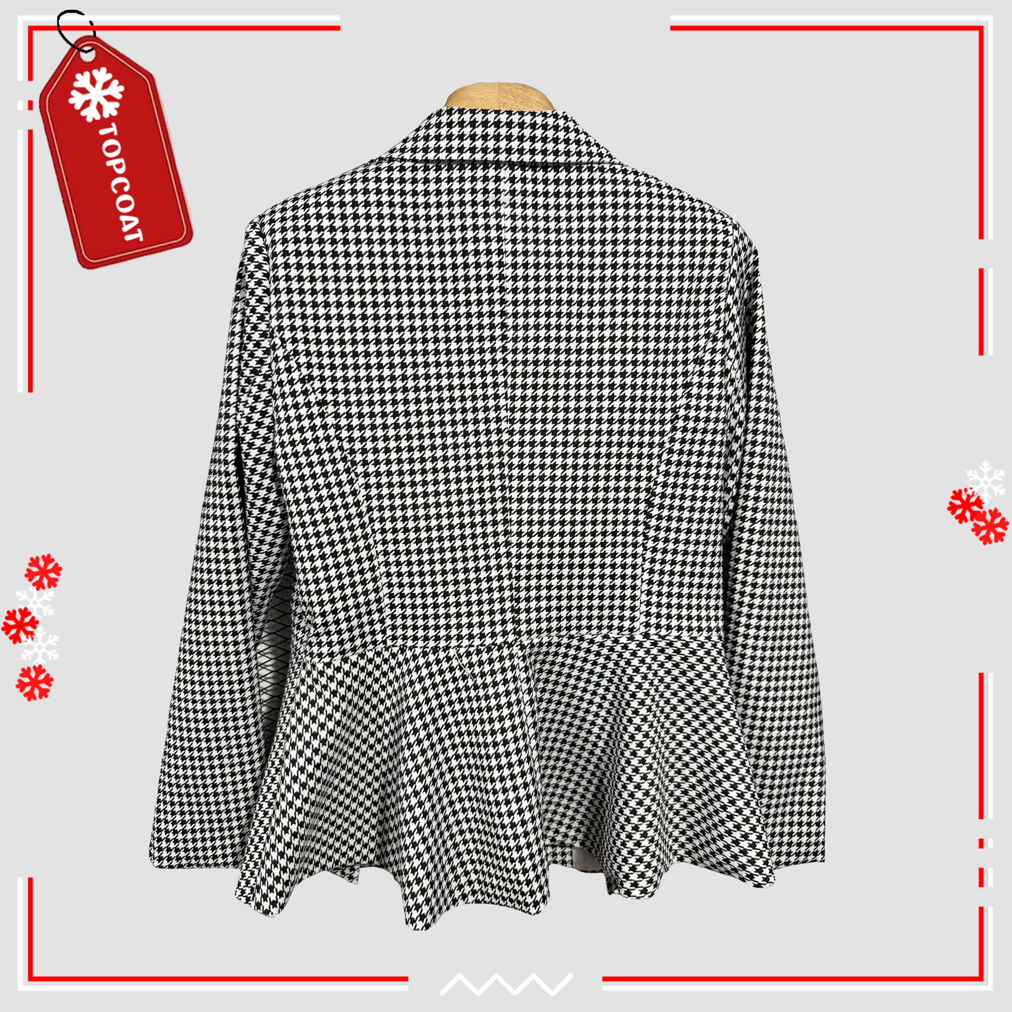 เสื้อสูททรงเข้ารูปลายชิโนริ ชายเสื้อแบบระบาย กระดุมเม็ดเดียว