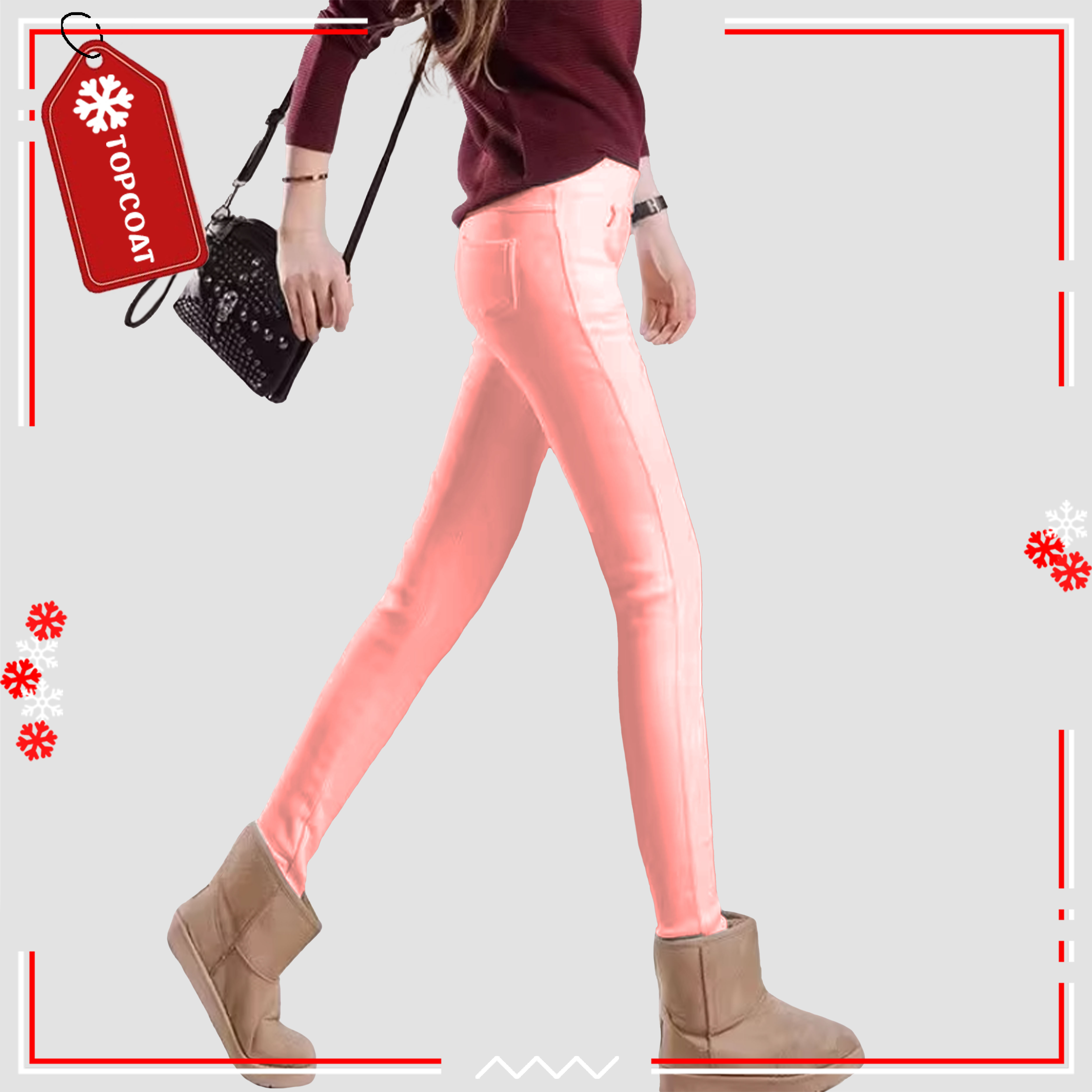 กางเกงกันหนาว ยีนส์ยืด บุขนหนานุ่ม เอวยืดสวมใส่สบายสุดๆ ใส่ติดลบได้