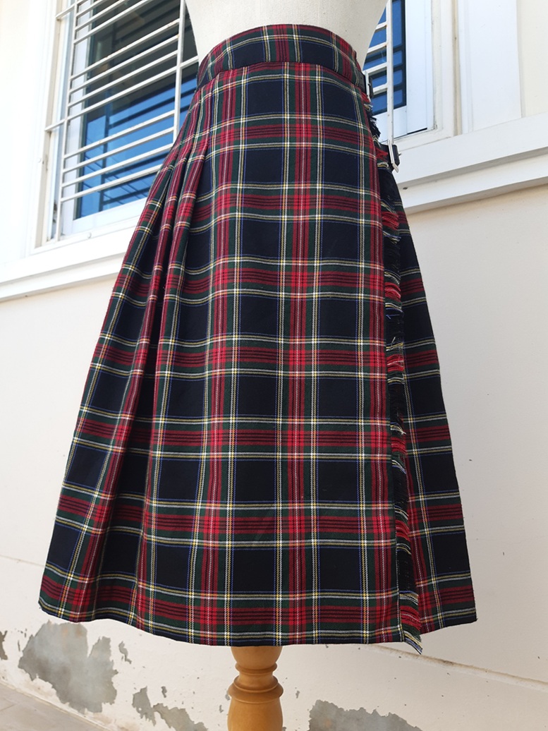 กระโปรงพลีทจีบรอบลายสก็อต