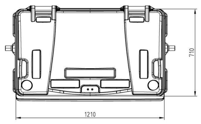 ถังขยะเทศบาล พร้อมล้อเข็น 660 ลิตรฝาเรียบ (สีเขียว)